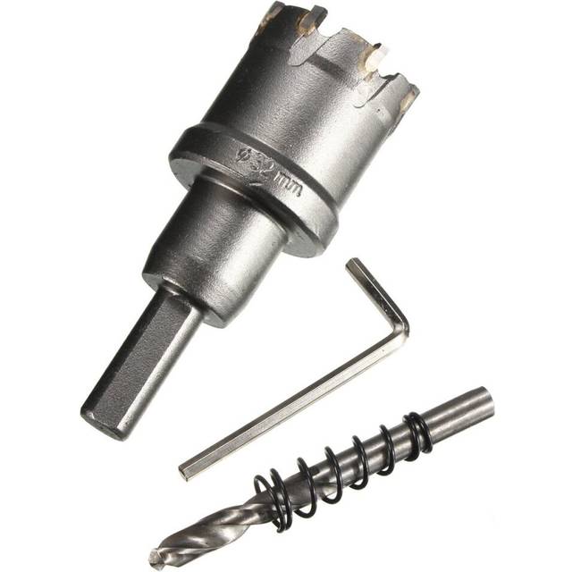 (32mm) 25mm - 45mm Carbide Tip Metal Cutter Hole Saw with Wrench/ Twist Drill Bit