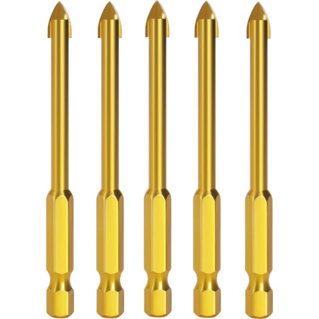 (10x6mm Drill Bit) Alloy Triangle Drill Set Ceramic Tile Glass Hole Opener Reaming Hexagonal Shank Slot Drill Bit