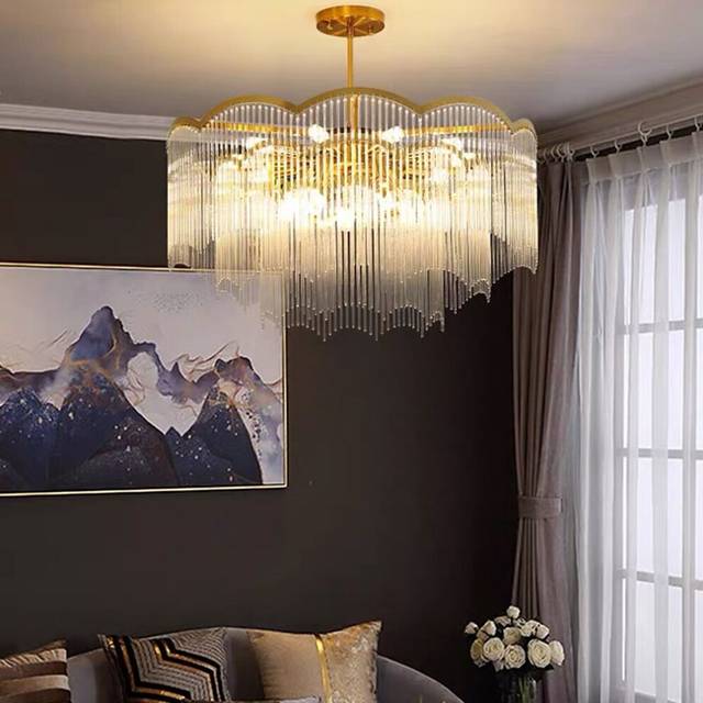 LED Pendant Light Modern Crystal Chandelier 80 cm Lantern Desgin Flush Mount Lights Stainless Steel Electroplated 110-120V 220-240V