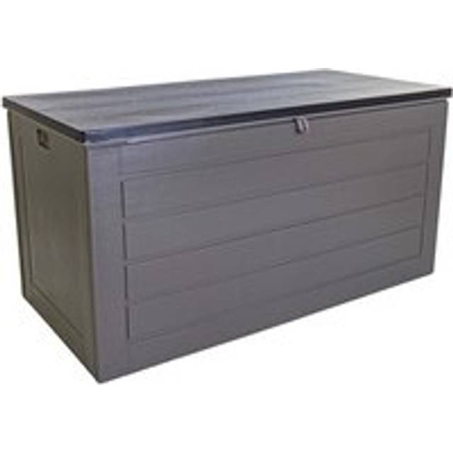 Outdoor Plastic Garden Storage Box - Grey / Large