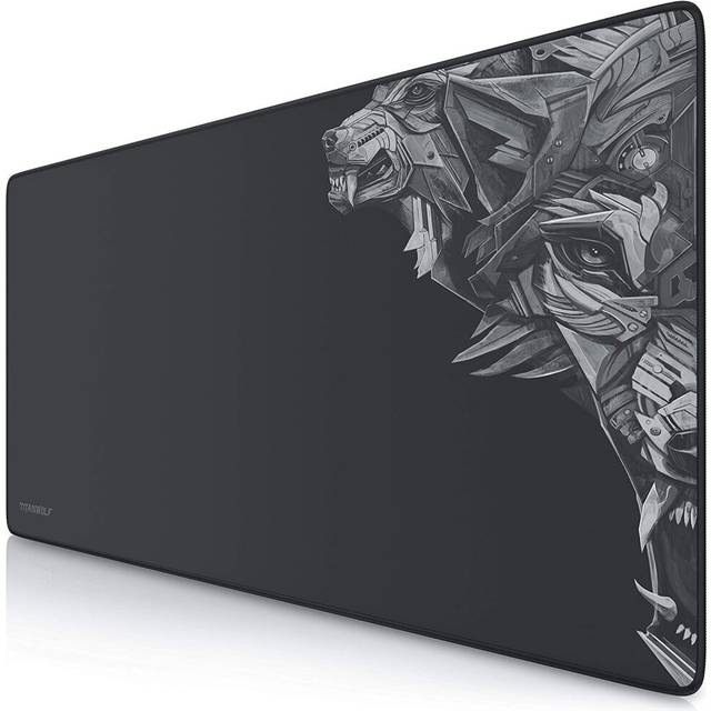 TitanwTITANWOLF XXL Speed Gaming Mouse Pad - Mouse Mat 900 x 400 x 3mm - XXL mousepad - table mat large size - improved precision and speed - rubber