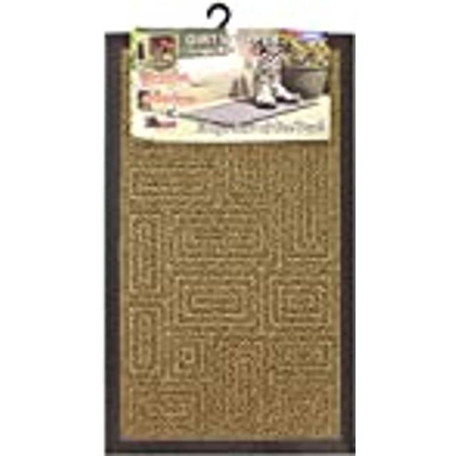 Maze Design Patterned Dirt Stopper Scraper Entrance Door Mat,TE PP/Rubber, Beige, 45 x 75 cm