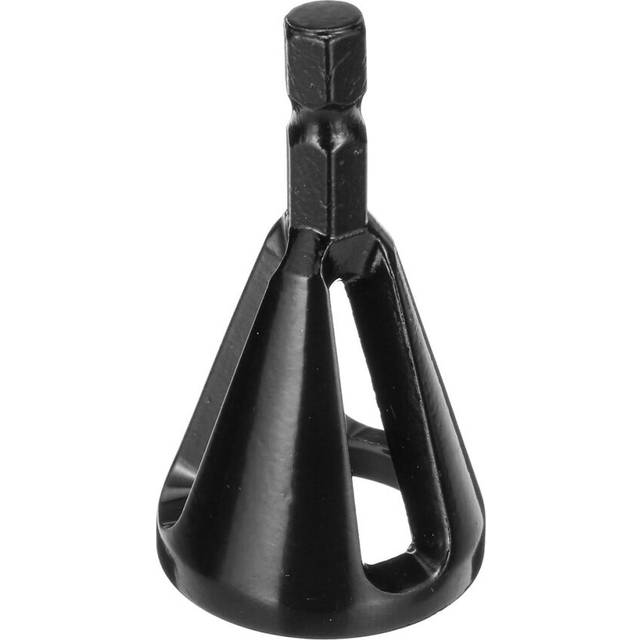 (Hex Shank) Stainless Steel Deburring External Chamfer Tool Drill Bit Remove Burr Black