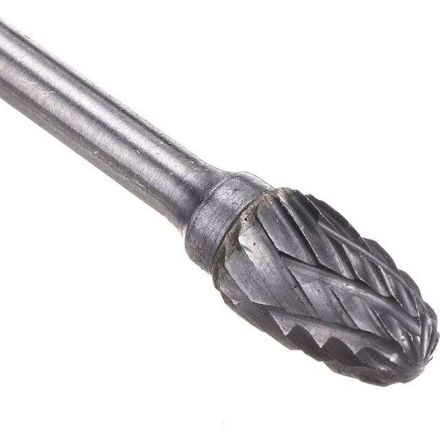 (4) 3x6mm Double Grain Tungsten Steel Grinding Head Rotary Burr Drill Bit Milling Cutter -VARS