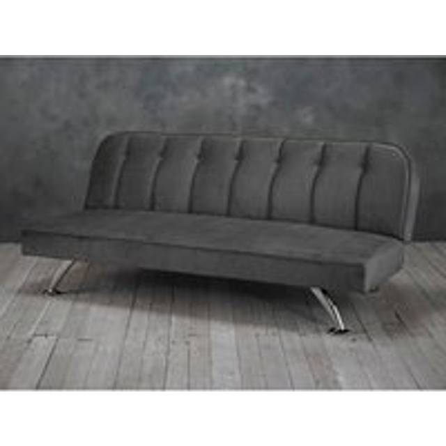 Brighton Grey Velvet Click Clack Sofa Bed - Effortless Elegance