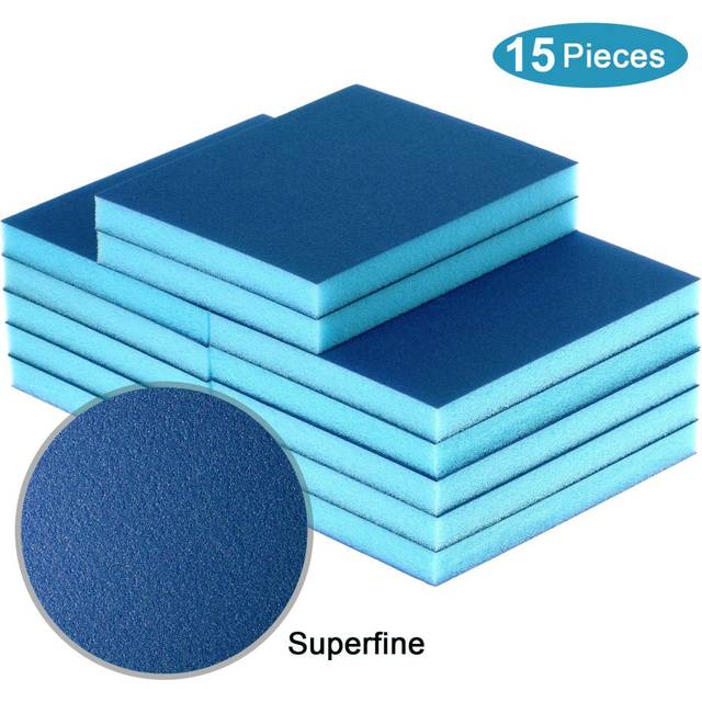 100-240grit Polishing Sanding Sponge Block Pad Sandpaper Assorted Abrasive Tool Random Color 120*100*12mm