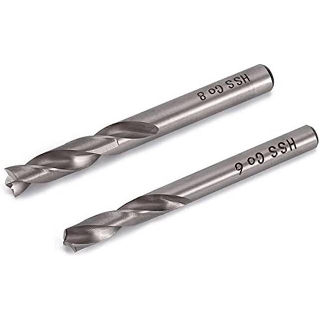 2Pcs Spot Weld Drill Bit Set HSS Co Cobalt Spot Welded Cutter Separate Panels Hole Cutting Bits, 6mm 8mm