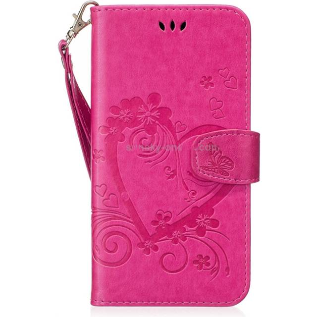 For Galaxy S8+ / G955 Pressed Flowers Butterfly Love Pattern Horizontal Flip Leather Case with Holder & Card Slots & Wallet & Lanyard & Photo Frame(Ma