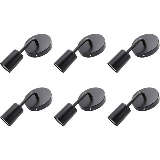 6X Black Loft Antique Iron Simple Wall Lamp American Country Restaurant Bar Corridor Aisle Wall Sucker Wall Lamp