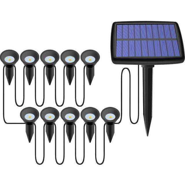Solar In-Ground Lights 10in1 Solar Garden Light Outdoor Waterproof Landscape Lighting for Yard Walkway Patio Driveway Decoration