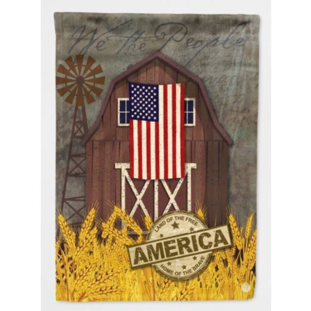 Caroline's Treasures VHA3036GF Patriotic Barn Land of America Garden Outdoor-Flags  Multicolor