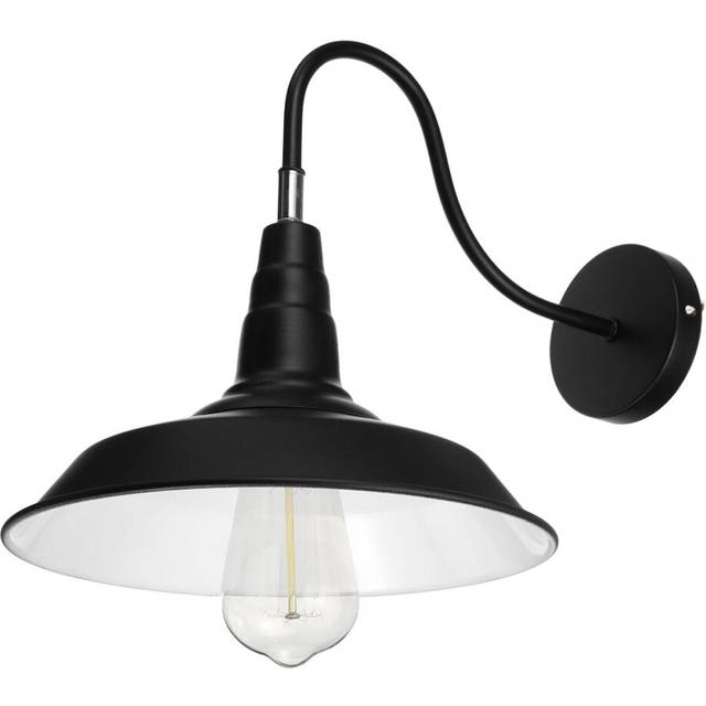 (Black and White) Retro Vintage Wall Light American Rustic Industrial Lamp for Indoor Home Bedroom Hallway AC220V