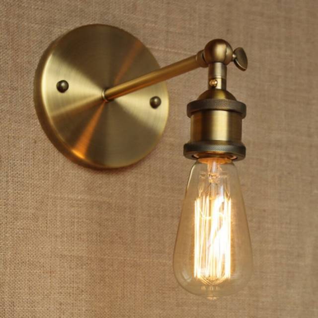 1-Light American Bronze Ambient Light Yellow Light Source Rustic / Lodge Wall Lamps Sconces Metal Wall Light LED 220V / 110V 40W / E26 / E27