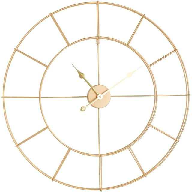 Hometime metal gold skeleton wall clock 80cm w7688