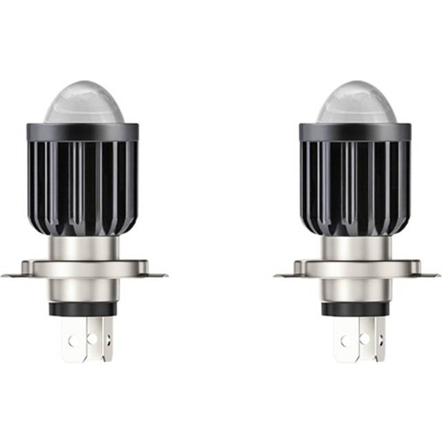 2X H4 LED Spotlight Small Light Bulb LED Motorcycle Modified Headlight Integrated Two-Color Headlight Accessories
