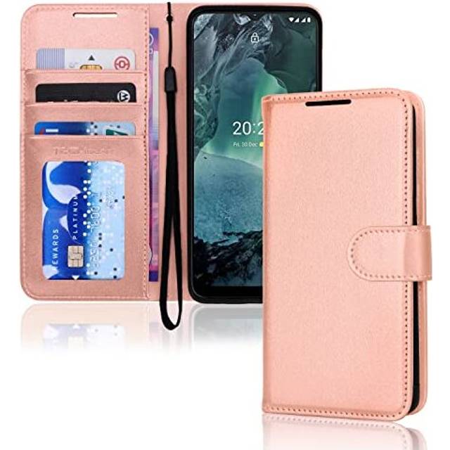 TECHGEAR Case Fits Nokia G21 / G11 PU Leather Wallet Case, Flip Protective Case Cover with Wallet Card Holder, Stand and Wrist Strap