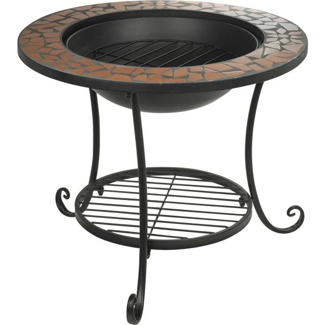 Mosaic Fire Pit Bowl - Black (58cm H X 44cm W X 44cm D)
