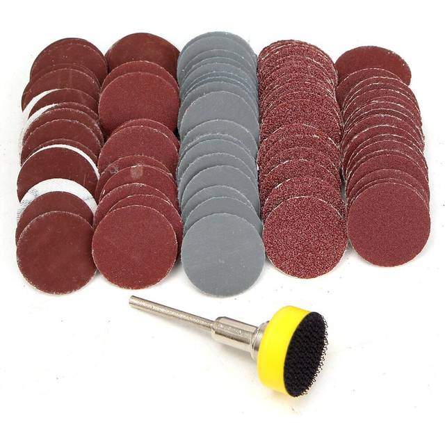1 Inch Loop Sanding Pad with 100pcs 25mm Sandpaper 100 180 240 1500 3000 Grit Sanding Abrasive Disc