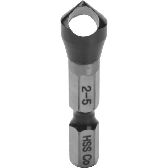HRC89 TiAlN Coating 1/4Inch Hex Shank Countersink Drill Bit HSS-Co M35 Cobalt Deburring Chamfer 2-5mm