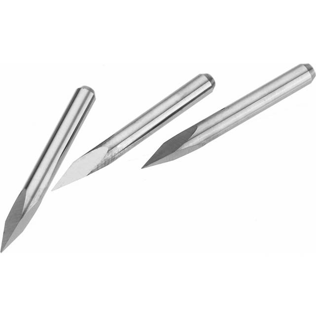 Drillpro 10pcs 3.175mm Shank 10 Degree 0.1/0.2/0.3mm Tip Tungsten Steel Engraving Bit CNC Tool
