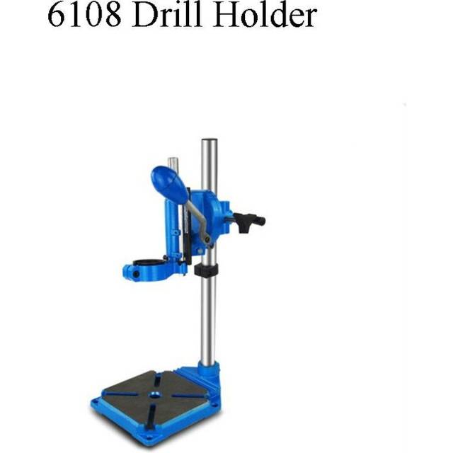(Type D: 6108 Drill Holder) Electric Drill Bracket 400mm Single/Double Head Drilling Holder Grinder Rack Stand Clamp Bench Press Stand And Aluminum Fl