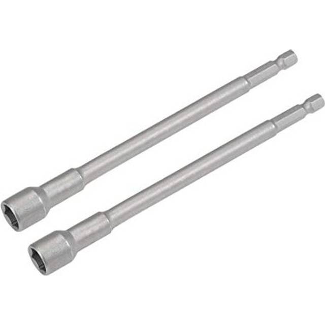 "2 Pcs 1/4"" Quick-Change Hex Shank 10mm Magnetic Nut Setter Driver Drill Bit, 150mm Length, Metric"