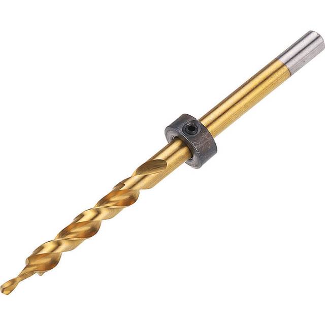 (9.5mm) 9.0/9.5mm Titanium Coating Twist Step Drill Bit 3/8 Inch Round Shank Drill for Woodworking Pocket Hole Jig