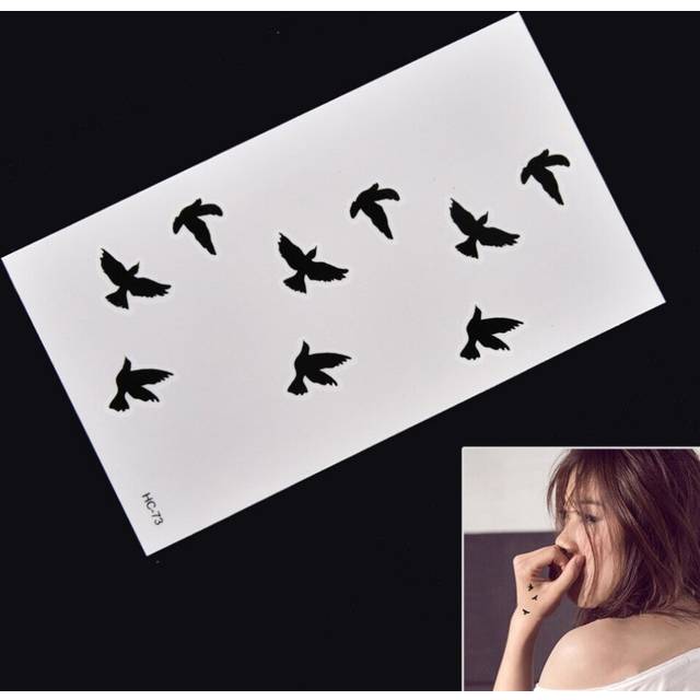Removable Swallow Temporary Tattoo Waterproof Arm Body Art Tattoos Sticker High Quality