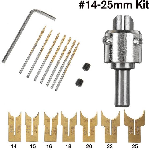 (14-25mm) Wooden Bead Maker Beads Drill Bit Milling Cutter Set Molding Tool