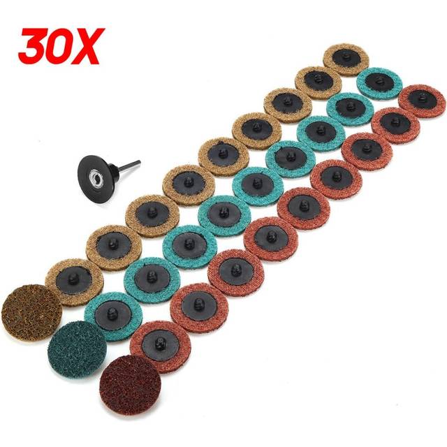 (30 PCS) 15/30/45Pcs 2 Inch Sanding Discs Set Polishing Pad Non-woven Cloth Abrasive Tools