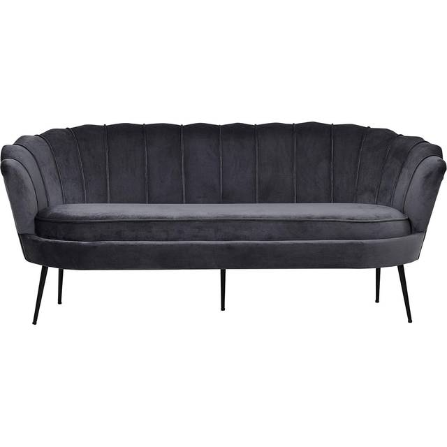 Nice soffa 3-sits velour grå.
