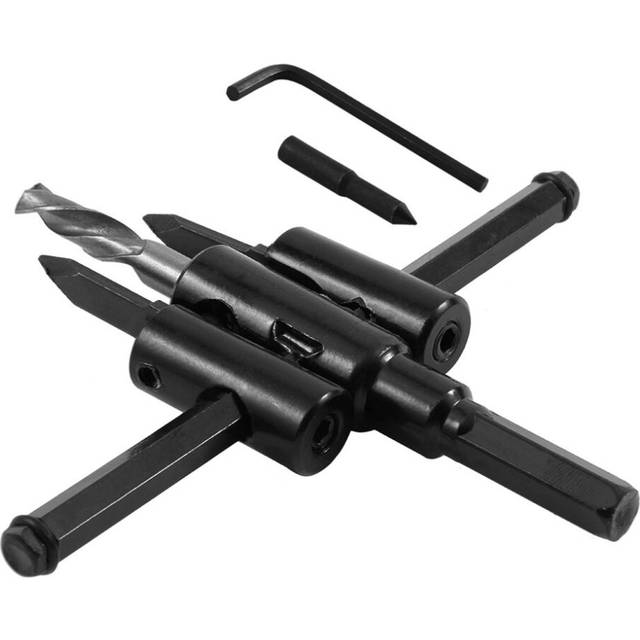 Metal Alloy Steel Wood Circle Hole Saw Drill Bit Cutter Kit Adjustable