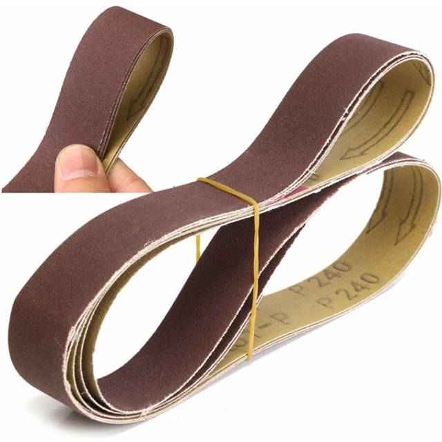 3pcs 762x25mm 240 Grit AL Oxide Abrasive Sanding Belts for Wood Grinding Work