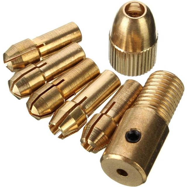 8Pcs 3.175mm Shank 0.5-3mm Micro Twist Drill Chuck Set Small Electric Drill Bit Collet with Allen wrench