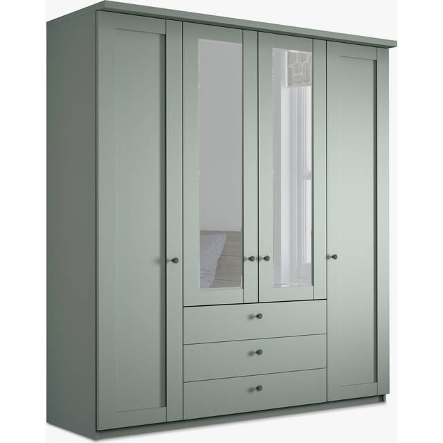 John Lewis Marlow 200cm Hinged Door Wardrobe with Mirrors & 3 Drawers
