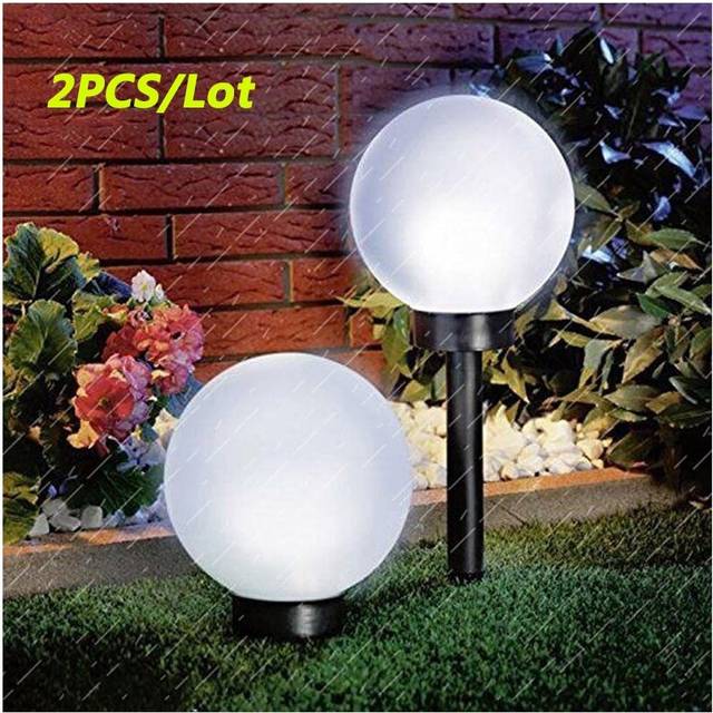 2pcs Outdoor Garden LED Solar Light Yard Courtyard Path Lawn Lamp Ground Lamp Light Solar Outdoor Lamp Street Lights Solar Bulb
