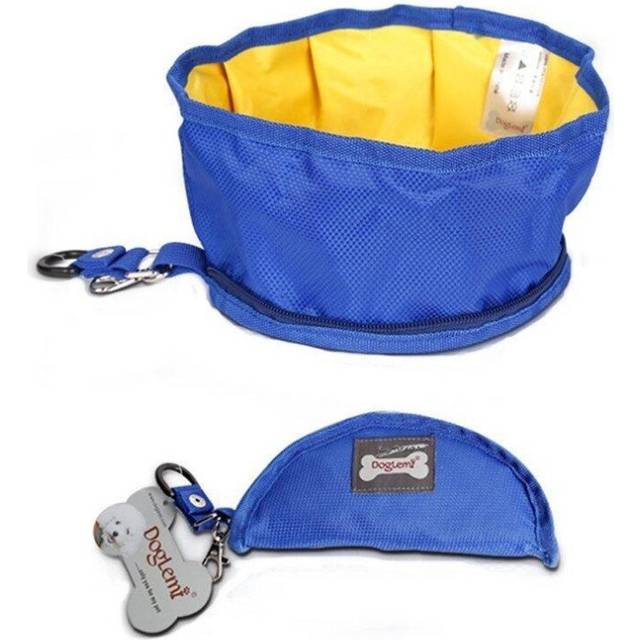 (Black) Collapsible Waterproof Dog Bowl Travel Foldable Expandable Cup Dish