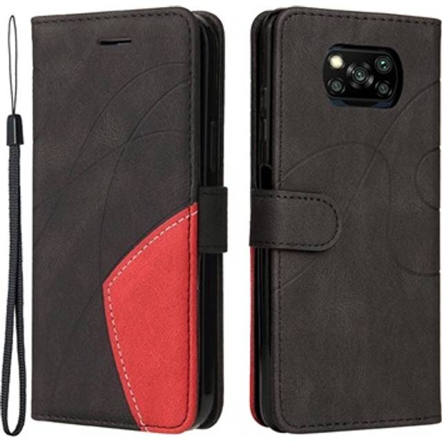 Bi-Color Series Xiaomi Poco X3 Pro/X3 NFC Plånboksfodral - Svart