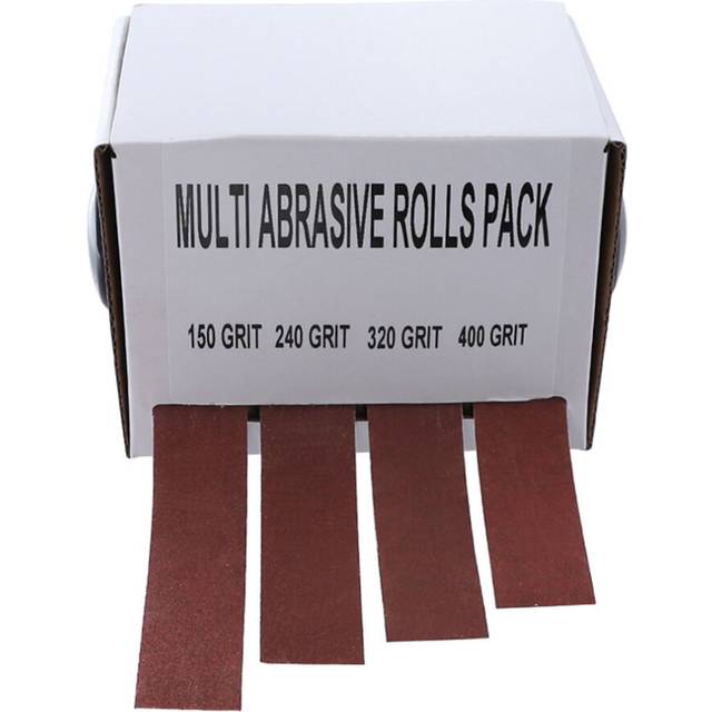 Drillpro 4pcs 25mmx6m Sanding Belt Roll Drawable Emery Cloth Sandpaper Grinding Belts Soft Sandpaper Roll for Wood Turners