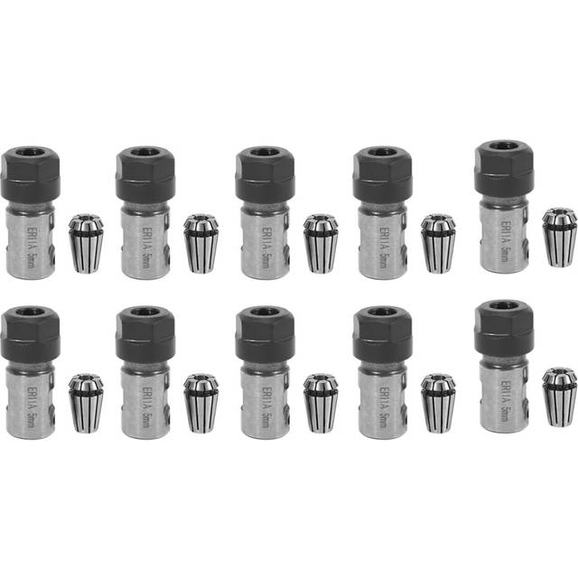 10X Er11 5mm Motor Shaft Collet Chuck Spindle Extension Rod Inner + Er11 Spring Collet for Cnc Milling Machine