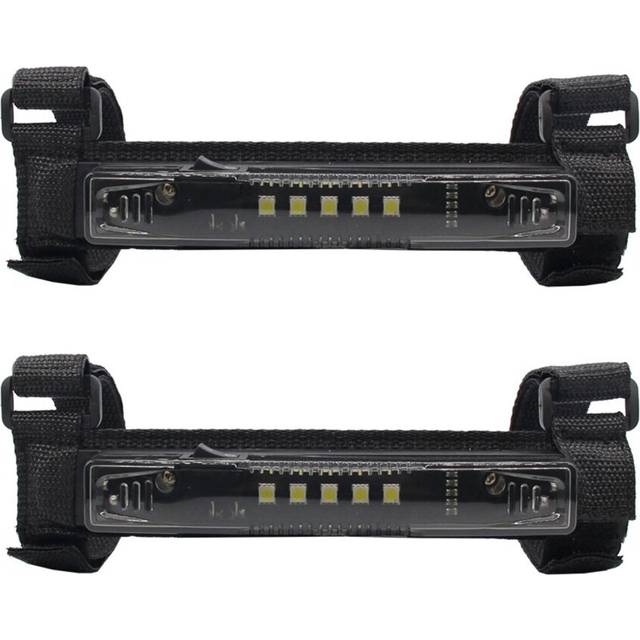 2X UTV ATV Interior Light, Universal Roll Bar Mount LED Light Roof Top Lamp for RZR Car Smoked Shell