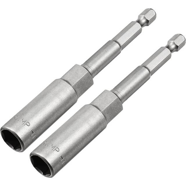 "sourcingmap 2 Pcs 1/4"" Quick-Change Hex Shank 10mm Nut Setter Driver Drill Bit, 100mm Length, Metric No-Ma"