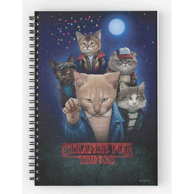 Spiral Notebook Strange Fur Things A5 120 Pages