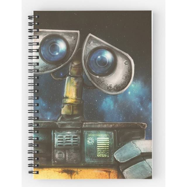 Spiral Notebook WALL-E Robot Painting A5 120 Pages