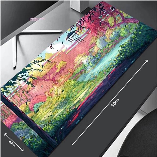 (a-APRICOT 300x700x2mm) Bright Colors Mouse Pads Gaming Mousepad Gamer Mouse Mat Keyboard Mats Desk Pad Chinese Style Mousepads XXL 90x40cm For Comput