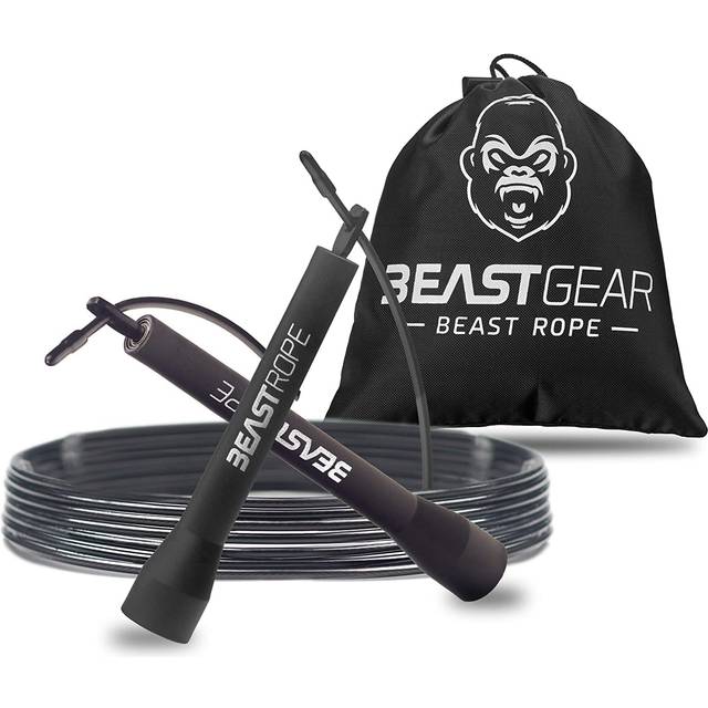 Beast Gear Skipping Rope â Steel Speed Jump Ropes for Adult Fitness â Lightweight, Adjustable Workout Equipment for Beginners & Pros - for
