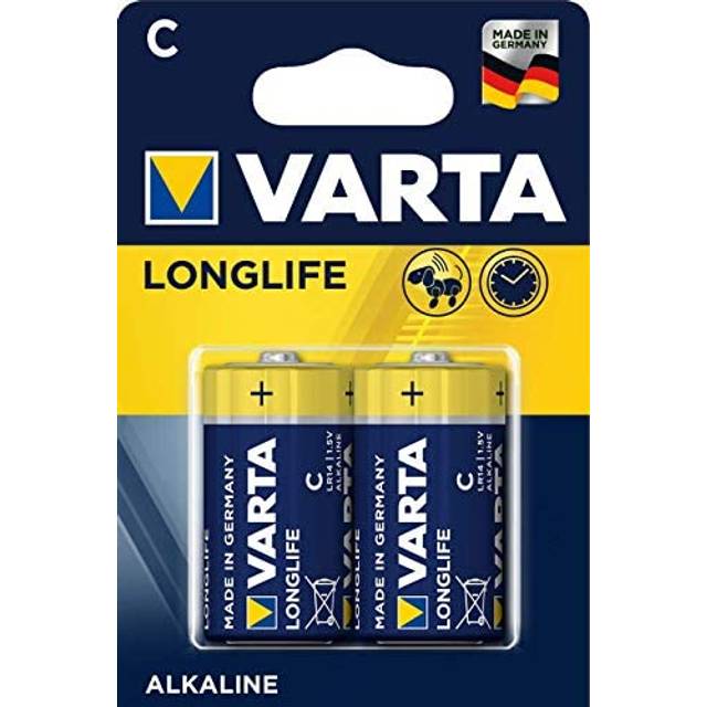 Varta Longlife Extra 1.5 V C Alkaline Battery (Pack of 2)