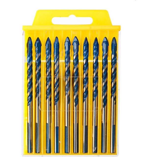 (8mm) 10pcs 6mm 8mm Triangle Twist Drill Bit Multifunctional Hole Saw Cutter Set for Concrete Brick Wood