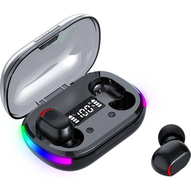 (a-Black-k10) Headphones TWS K10 Bluetooth Earphones Power Display Wireless Earbuds With Mic In-Ear Headset For iPhone Xiaomi Huawei Samsung