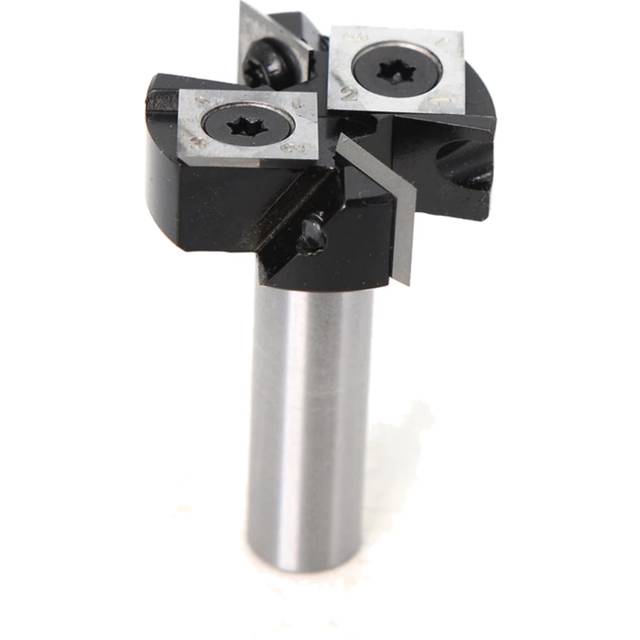 (12mm) 12mm 1/2 Inch Shank Router Bit Milling Cutter with Cemented Carbide Insert Woodworking Bits Insert-Style Indexable Cutter